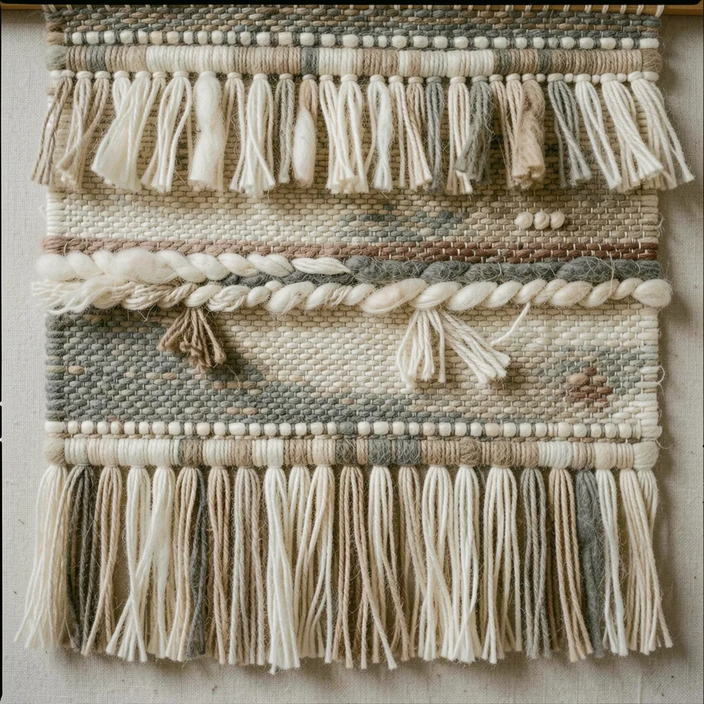 Handwoven fiber art collection